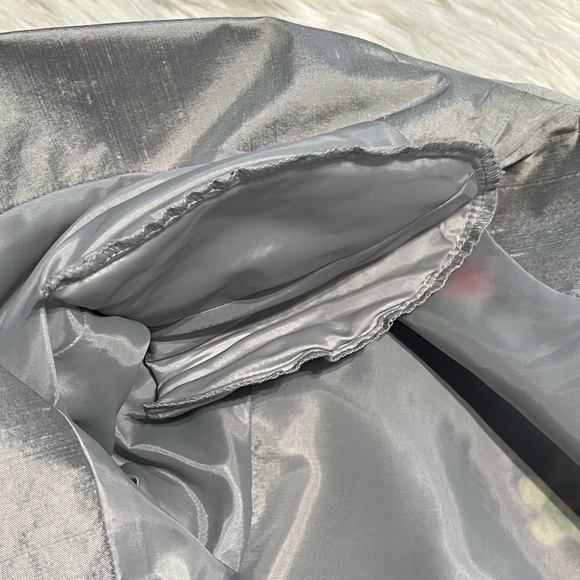 Vintage M.X.I. 100% Raw Silk Embroidered Floral Jacket Pencil Skirt Suit Set - Picture 10 of 16